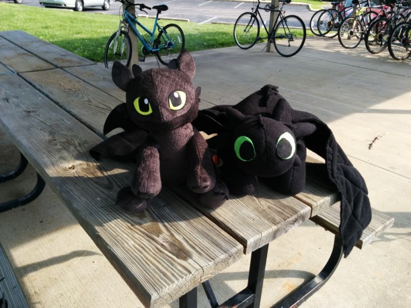 Here he is, with my handmade Toothless for scale.
