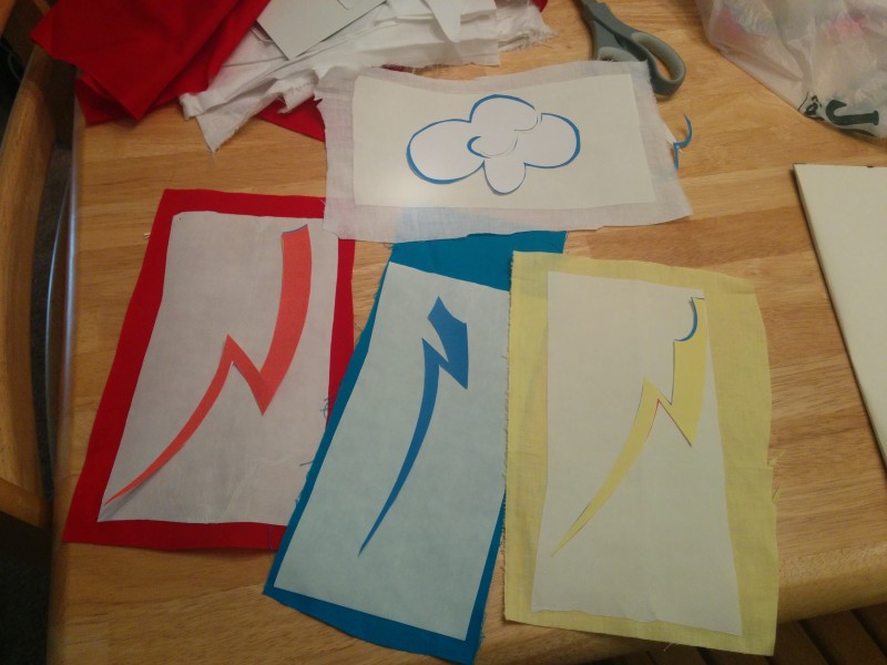 Step four: tracing our pieces!